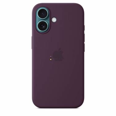 Apple iPhone 16 Silicone Case with MagSafe Plum